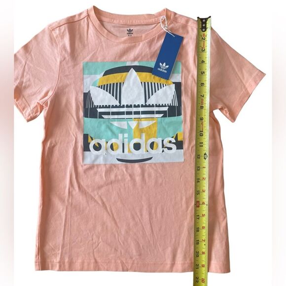 Adidas Pink Tee Shirt Short Sleeve T Girls Size Medium NWT - Picture 6 of 7